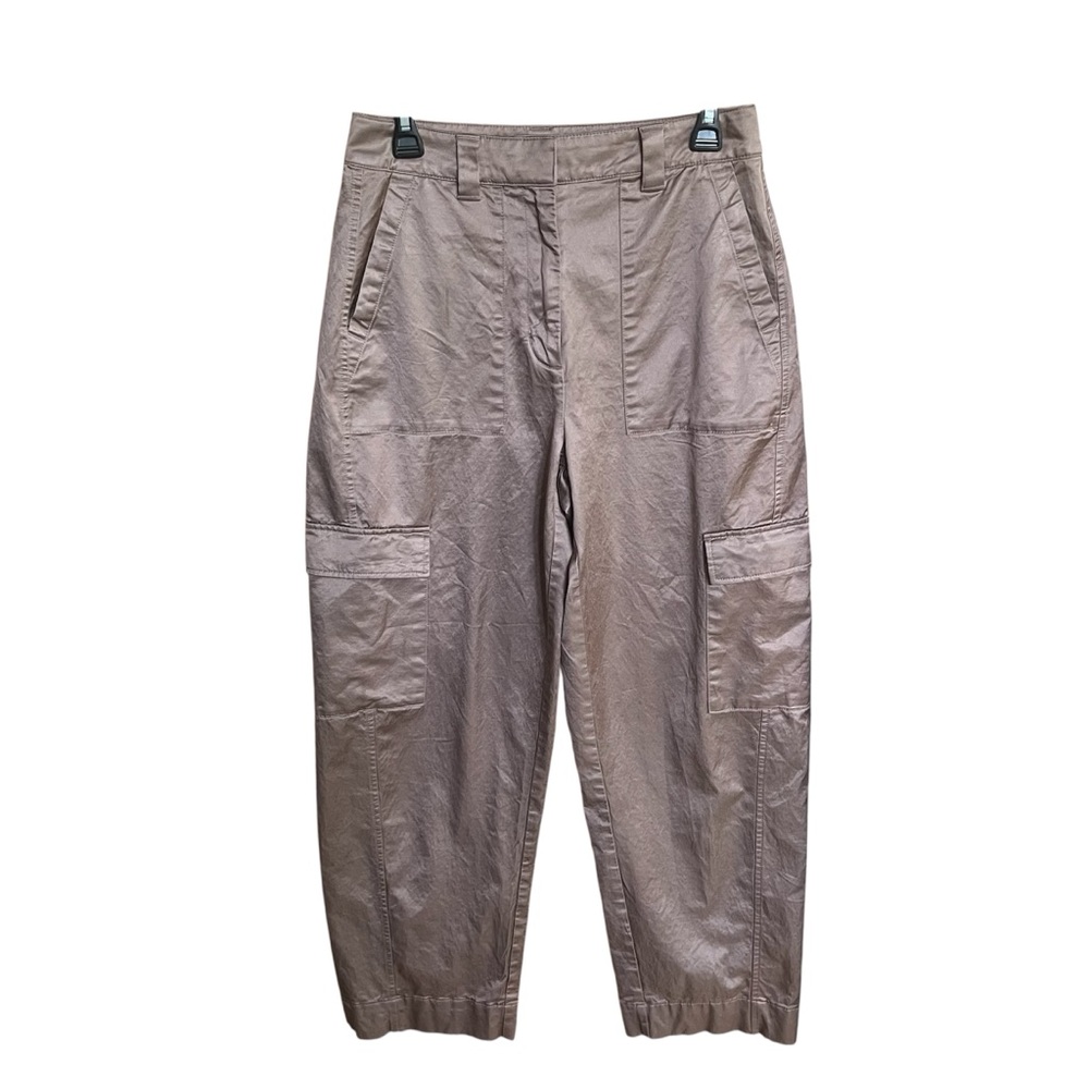 Old Navy Metallic Pink Extra High Rise Cargo Pants Size 4 Tall